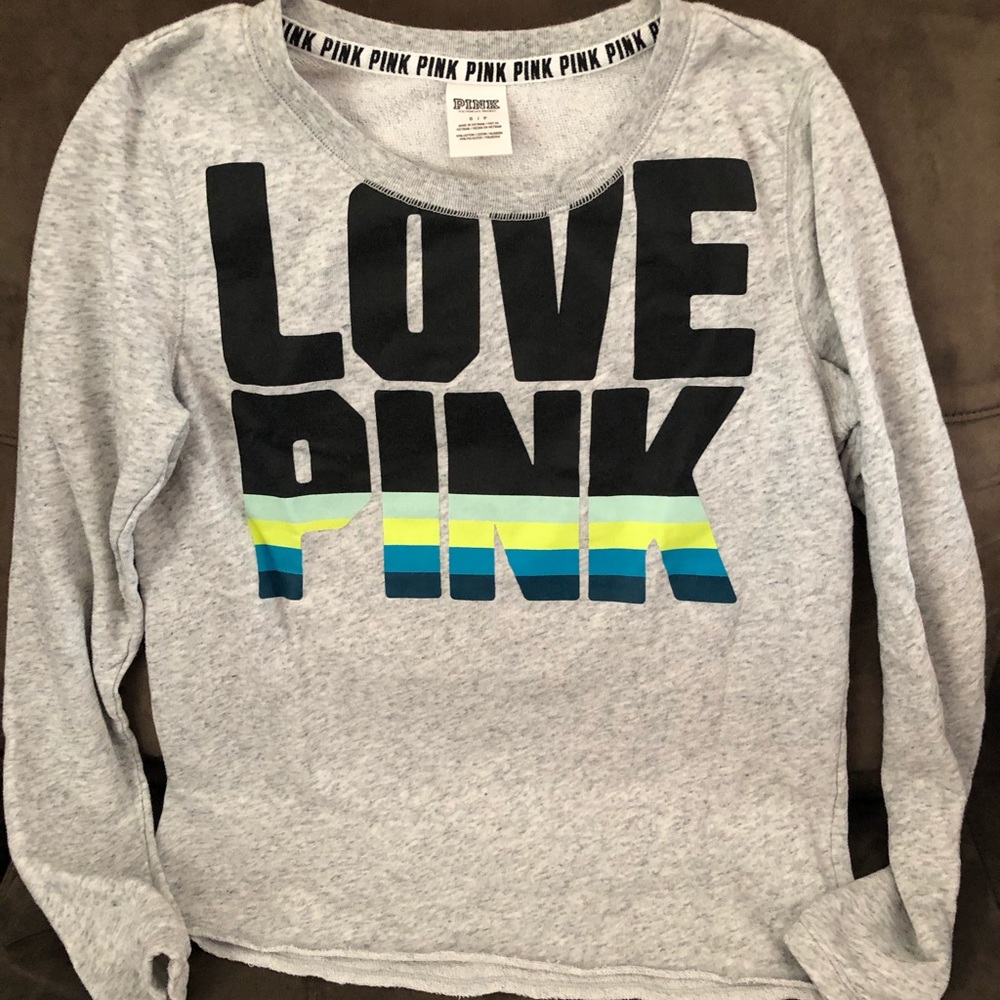 Love Pink Sweatshirt. Like new! Small